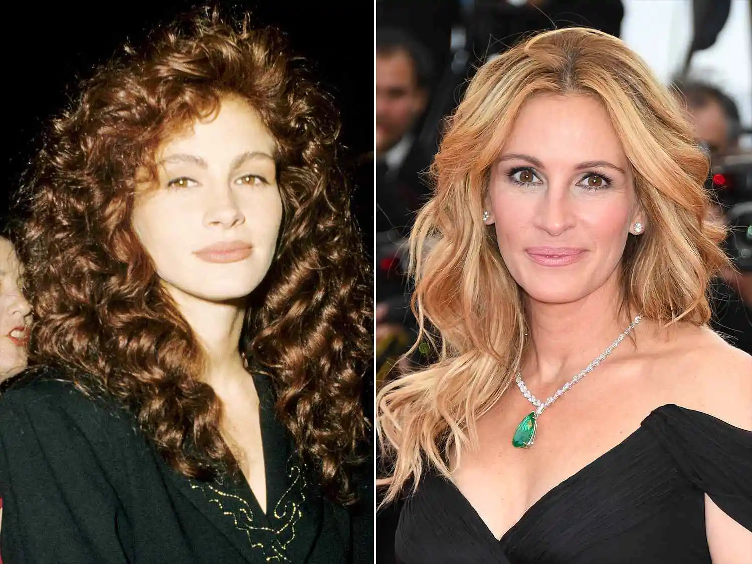 Julia Roberts souriante, star de Pretty Woman et de la comédie romantique